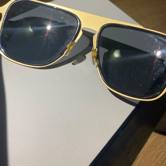 VERSACE polarized AUTHENTIC mod.2199 sunglasses unisex black w gold designer - Picture 12 of 17